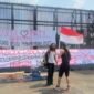Persiapan demo warga Pati yang tuntut pengesahan UU Perampasan Aset di depan Gedung DPR/MPR RI, Jumat (21/8/2026).(FOTO : KOMPAS.com)