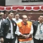 Mantan pejabat pajak Muhammad Haniv saat menjalani pemeriksaan di KPK terkait dugaan gratifikasi senilai Rp20,7 miliar Foto : Istimewa