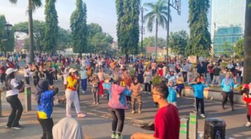 Senam Restorasi NasDem Kabupaten Bogor Meriah, Warga Cibinong Antusias