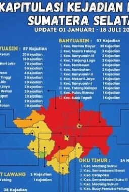 Karhutla Makin Meluas, 6 Daerah Sumsel Kini Masuk Zona Merah